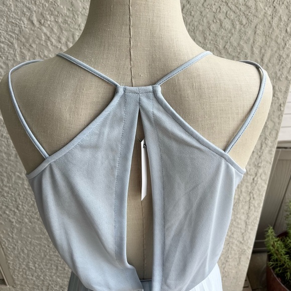 ASOS Light Blue Strappy Midi Dress w/ Pleated Skirt & Cut-out Back Design- sz 4 - Picture 9 of 11